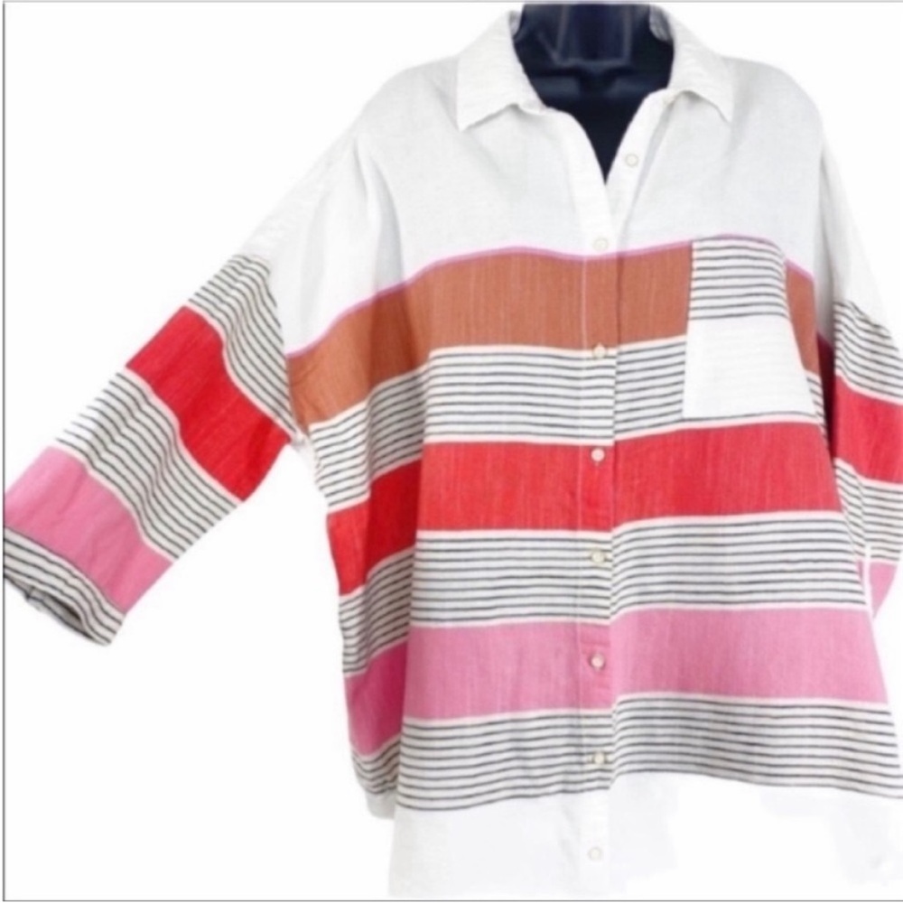 HOLDING HORSES - striped tunic top M/L - Picture 6 of 12